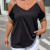 Ослепителна дамска блуза с паднало рамо в черен цвят