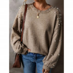 Дамски макси пуловер Пъръл Дамски макси пуловер Пъръл