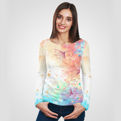 3D дамска блуза с дълъг ръкав 7294