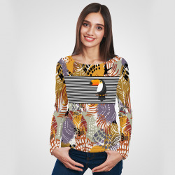3D дамска блуза с дълъг ръкав 7256