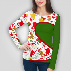 Коледна дамска блуза с дълъг ръкав 9336
