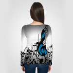 3D дамска блуза с дълъг ръкав 7261