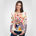 3D дамска блуза с дълъг ръкав 7255