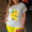 Спортен дамски комплект Анабела в жълт цвят