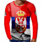 Патриотична мъжка 3D блуза Сърбия 8643