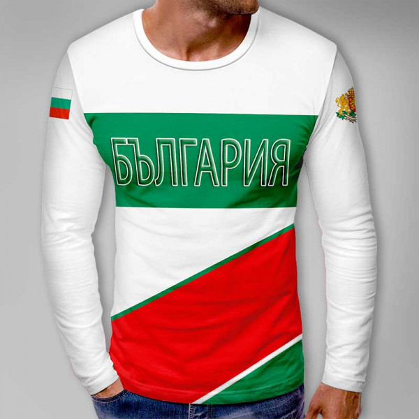 Патриотична мъжка 3D блуза Българско знаме 10775
