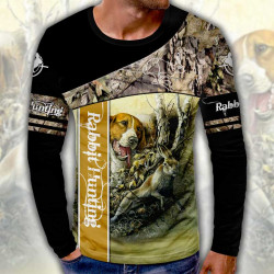 3D мъжка блуза с ловни мотиви Rebbit Hunting 8886