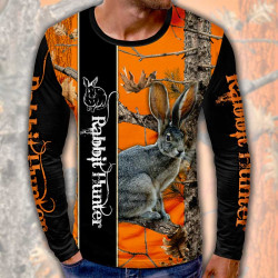 3D мъжка блуза с ловни мотиви Rebbit Huntier 8888
