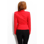 Червено сако с дълъг ръкав