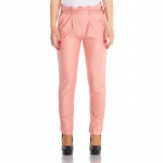 Дамски панталон с плоха в розово