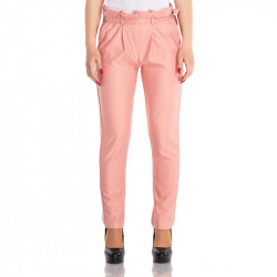 Дамски панталон с плоха в розово