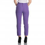 Дамски панталон с колан в лилав цвят
