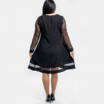 Ефирна дамска черна рокля Кармен