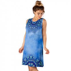 Лятна дамска рокля с 3D принт 12477