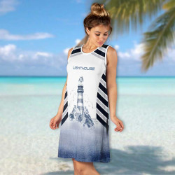 Лятна дамска рокля с 3D принт 11751