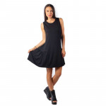 Удобна и практична дамска рокля с харбале в цвят черен