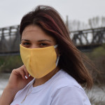 Трипластова едноцветна маска за лице с моден дизайн Банан
