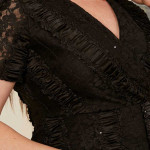 Ефектна дамска макси рокля Жанет в черен цвят