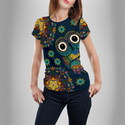 Дамска спортна тениска Colorful Owl