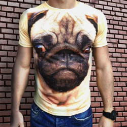 Мъжка спортна тениска 3D ''Mops dog" 