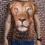 Мъжка спортна тениска 3D ''LION" 