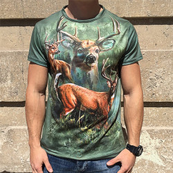 Мъжка спортна тениска 3D ''Deers" 
