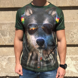 Мъжка спортна тениска 3D ''Smiley Wolf''