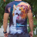 Мъжка спортна тениска 3D ''CAT" 