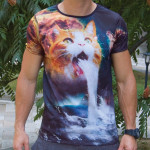 Мъжка спортна тениска 3D ''CAT" 
