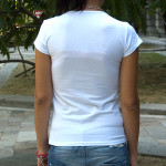 Дамска тениска - бяла с щампа Рокер