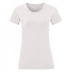 Едноцветна дамска тениска в бял цвят