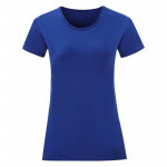 Едноцветна дамска тениска в син цвят