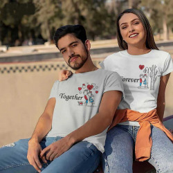Комплект тениски за влюбени двойки Together forever 12193