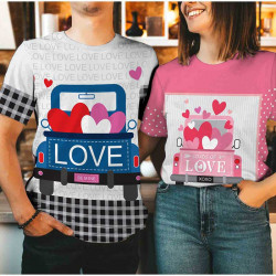Комплект тениски за влюбени двойки Love 12201