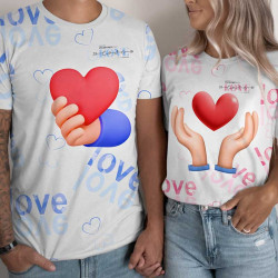 Комплект тениски за влюбени двойки Love 12202