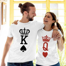 Комплект тениски за влюбени двойки King and Queen 12183