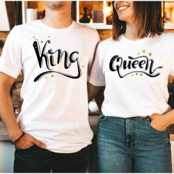 Комплект тениски за влюбени двойки King and Queen 12184