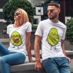 Комплект тениски за влюбени двойки Авокадо 8661