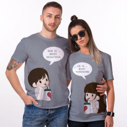 Комплект тениски за влюбени двойки Фреш 8670