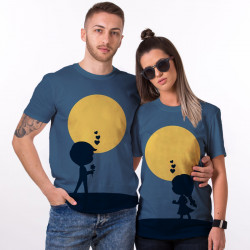Комплект тениски за влюбени двойки Пълнолуние 8671