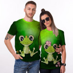Комплект тениски за влюбени двойки Жабоци 8672