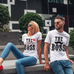 Комплект тениски за влюбени двойки The Boss 5987