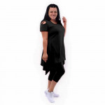Дамски комплект туника с клин Дария в черен цвят