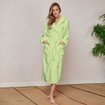 Хавлиен халат за баня -MAER- цвят зелен