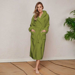 Хавлиен халат за баня -MAER- цвят Зелен глог