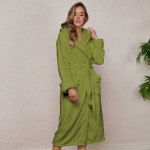 Хавлиен халат за баня -MAER- цвят Зелен глог