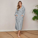 Хавлиен халат за баня -MAER- цвят Сребърно сиво