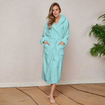 Хавлиен халат за баня -MAER- цвят Перлено синьо