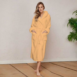 Хавлиен халат за баня -MAER- цвят праскова