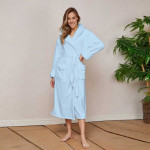 Хавлиен халат за баня -MAER- Светлосин цвят 